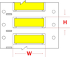 Brady Permasleeve B-7642 Yellow Polyolefin Thermal Transfer Die-Cut Thermal Transfer Printer Sleeve - 1.969 in Width - 2 in Height - 1 in Min Wire Dia to 1.9 in Max Wire Dia - Double-Side Printable - - 662820-82231 - R. S. Hughes Company, Inc.