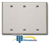 Leviton 3-Gang 3-Blank Oversized Metal Wallplate - 84133-40 - TelephoneStuff.com