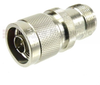 N Male (Plug) to SC Female (Jack) Adapter, Nickel Plated Brass Body, High Temp, 1.25 VSWR -- SM4653 - Image