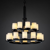 FSN-8767-10-OPAL-MBLK Mid. Chandeliers-Pillar Candle - 671838 - Capital Lighting, Inc.