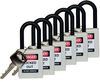 White Nylon Shackle Safety Padlocks - 123350 - Brady Corporation