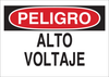 Brady B-120 Fiberglass Reinforced Polyester Rectangle White Electrical Safety Sign - 14 in Width x 10 in Height - Language Spanish - TEXT: PELIGRO ALTO VOLTAJE - 39601 - 754476-39601 - R. S. Hughes Company, Inc.