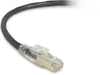 3FT Black CAT6A 650MHz Patch Cable F/UTP CM Locking Snagless -- C6APC80S-BK-03 - Image