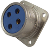 Circular Connector, Rapid Series, Receptacle, 4, Socket, Solder, Panel Mount Rohs Compliant Jaeger - 15J7512 - Newark, An Avnet Company