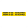 Brady B-946 Black on Yellow Vinyl Self-Adhesive Pipe Marker - 1 1/8 in Height - 3/4 in Character Height - 7 in Length - Printed Msg = INDUSTRIAL HOT WATER - 7161-4 - 754476-90319 - R. S. Hughes Company, Inc.
