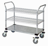 Utility Cart, 2 Wire/1 Solid Shelves; Height Quantum Storage - 42AC6316 - Newark, An Avnet Company