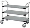 Utility Cart, 3 Solid Shelves, Ss; Height Quantum Storage - 42AC6744 - Newark, An Avnet Company