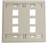 QuickPort Wallplates - 42080-6IP - Leviton Manufacturing