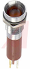 Indicator,Pnl-Mnt;LED;Red;1200mcd;24VDC;QC/Solder Tab;Sunlight Satin Chrome - 70011617 - Allied Electronics, Inc.
