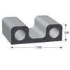 Double Bulb Lid EPDM Sponge Rubber Seal -- 402 Series - Image