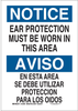 Brady B-401 Polystyrene Rectangle White Personal Protection Equipment (PPE) Sign - 10 in Width x 14 in Height - Language English / Spanish - 124993 - 754473-72610 - R. S. Hughes Company, Inc.