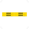 Brady B-946 Black on Yellow Vinyl Self-Adhesive Pipe Marker - 1 1/8 in Height - 3/4 in Character Height - 7 in Length - Printed Msg = GASOLINE - 7120-4 - 754476-79242 - R. S. Hughes Company, Inc.