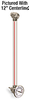 Nylon Liquid Level Gage with Dial Thermometer, 20” Centerline, Back Mount 1/2”-20 with Nuts - B3642-22000BB1W - Oil-Rite Corp.