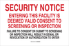 Brady B-555 Aluminum Rectangle White Admittance Sign - 36 in Width x 24 in Height - 123480 - 754473-79049 - R. S. Hughes Company, Inc.