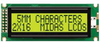 Display, Alphanumeric, 16X2, Nobacklight; Character Count X Line Midas - 03AC3463 - Newark, An Avnet Company