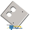 Leviton Urea Combination 2 Gang Wallplate (1 Duplex/1.. - 86008 - TelephoneStuff.com
