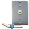 ICC Wall Phone Plate - 6P6C, Stainless Steel -- IC630DA6SS