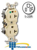 Leviton Isolated Ground Narrow Body Duplex Receptacle -- 8300-IG - Image