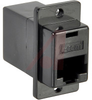 Modular Coupler, RJ45K (8x8K), Straight, 50, Black, Deluxe Panel - 70126497 - Allied Electronics, Inc.