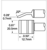 Metcal Smartheat Tweezer Cartridge PTTC-706 - Blade Tip - 12.7 mm Tip Length - 20.5 mm Tip Width - 0.7 mm Thick - METCAL PTTC-706 - R. S. Hughes Company, Inc.