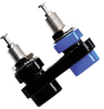 Double Banana Jack 15A Turret Blue/black; Gender Pomona - 94F5211 - Newark, An Avnet Company
