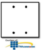 Leviton 2-Gang Blank Box Mount Midway Size Nylon Wallplate - PJ23 - TelephoneStuff.com