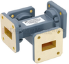 20 dB WR-75 Waveguide Crossguide Coupler with Square Cover Flange from 10 GHz to 15 GHz in Copper Alloy - FMWCP1051 - Fairview Microwave Inc.