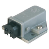 Rectangular Receptacle Power Connector (ST Series): Female, panel mount, 2-pin+PE, grey housing, 230 V AC/DC, 16 A AC/6 A DC -- STAKAP 2 - Image