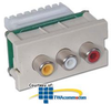 Hubbell RCA Composite Video with Left / Right Audio to 110.. - IMR1101AL - TelephoneStuff.com