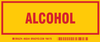 Brady B-302 Red on Yellow Rectangle Polyester Hazardous Material Label - 7 in Width - 3 in Height - Printed Text = ALCOHOL - 60244 - 754476-60244 - R. S. Hughes Company, Inc.