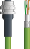 C6A011S01 - LAPP ETHERLINE® Industrial Cordsets 22 AWG / 4 pair CAT6A - Green Polyurethane (PUR) - M12 Female Bulkhead / Wire Leads connectors - 1m - OLFC6A011S01 - Lapp Tannehill