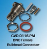 BNC Female Bulkhead Connector for 25&26 AWG Cable - CVD 0116-PM - Visual Sound, Inc.