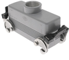 Insulated, Rectangular Hood, size 104.27, Double Latch, Top PG21 cable entry - CMV-16X - Mencom Corporation