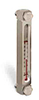 Aluminum Liquid Level Gage with Card Thermometer, 6” Centerline, Front Mount M12 X 1.75 - B3540-30600BM1W - Oil-Rite Corp.