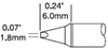 OKi STTC-137P, 30° Power Chisel Tip 1.78 mm x 6 mm - STTC-137P - Ellsworth Adhesives
