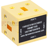WR-28 Magic Tee Waveguide Using UG-599/U Square Cover Flange and Operating from 26.5 GHz to 40 GHz -- FMWMT1005