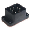 GO-Series Power Receptacle Connector: Male, front mount with flange, 7-pin, black body; 50V AC/DC, 10 A AC / 6 A DC - GO 070 FA M - Belden Inc.
