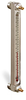 Aluminum Liquid Level Gage with Card Thermometer and Shut-off, 10” Centerline, 3/4