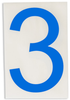 Brady Toughstripe B-514 Blue Indoor Polyester Number Label - 6 in Width - 8 in Height - 8 in Character Height - Printed Msg = 3 - 121869 - 754473-71107 - R. S. Hughes Company, Inc.