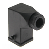 Plastic, Rectangular Hood, size 21.21, 2 Pegs, Side PG11 cable entry, Black - CK-03VAN - Mencom Corporation