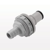 NS6 Series Coupling Insert, Shutoff Polypropylene, Panel Mount Hose Barb -- NS6D42008 - Image