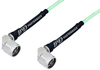 N Male Right Angle to N Male Right Angle Low Loss Cable 50 cm Length Using PE-P142LL Coax, RoHS - PE3C0967-50CM - Pasternack