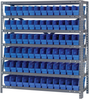 Open Shelving, 7Shelves, 72Bins, Blue; Shelving Unit Type Quantum Storage - 44AC8741 - Newark, An Avnet Company