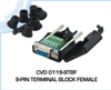 Female 9-Pin Terminal Block Connector -- CVD 0119-9TBF