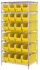 Open Wire Shelving, 7Shelves, 24Bin, Yel; Shelving Unit Type Quantum Storage - 44AC8266 - Newark, An Avnet Company