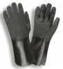 Black PVC Double Dip Supported Gloves (1 Dozen) -- 5114SJ - Image