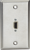 (1) VGA Male to Female AV Stainless Steel Wallplate - WPVGA02-R2 - Black Box