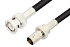 BNC Male to BNC Female Cable 24 Inch Length Using 93 Ohm RG62 Coax - PE3368LF-24 - Pasternack