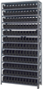 Open Shelving, 13Shelves, 144Bins, Black; Shelving Unit Type Quantum Storage - 44AC8802 - Newark, An Avnet Company