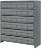 Closed Shelving, 7Shelves, 36Bins, Grey; Shelving Unit Type Quantum Storage - 44AC4609 - Newark, An Avnet Company